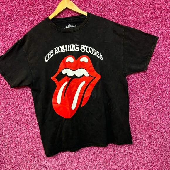 The Rolling Stones Hot Lips Acid Wash Rock and Roll Tee XL - Picture 3 of 4